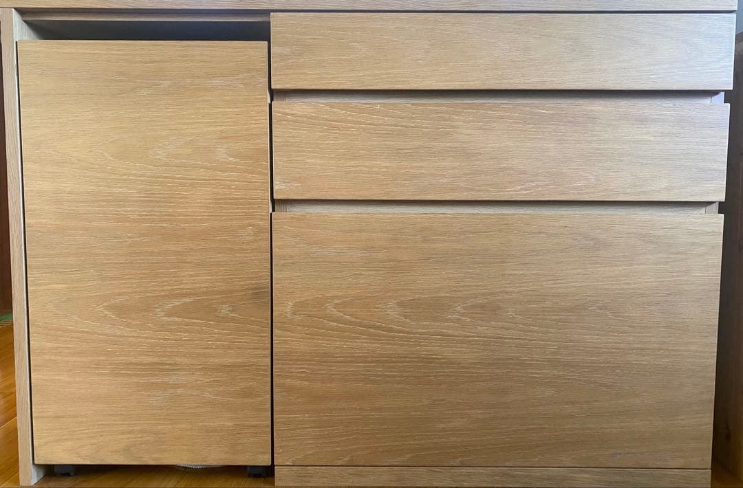 無印良品　食器棚　木製カップボード　オーク材　幅120cm