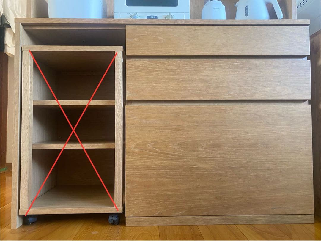 無印良品　食器棚　木製カップボード　オーク材　幅120cm