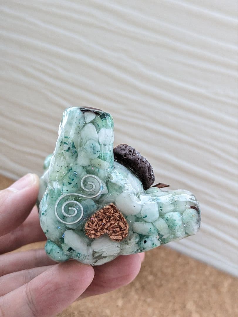【つねりん】フェニックスストーンのくまちゃん形オルゴナイト☆他２点