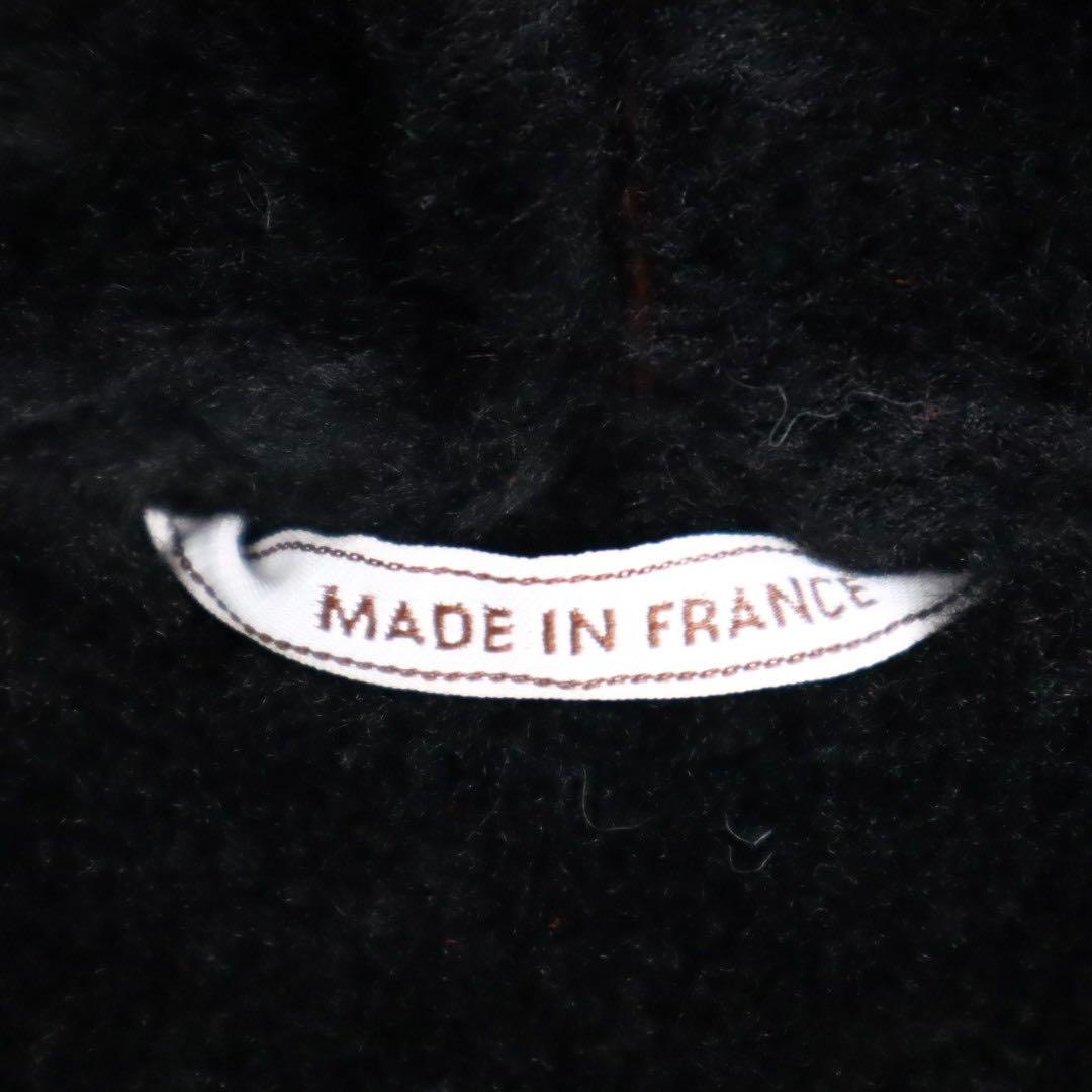 Vintage フランス製 オレンジ ラム ムートン ロング ダッフルコート