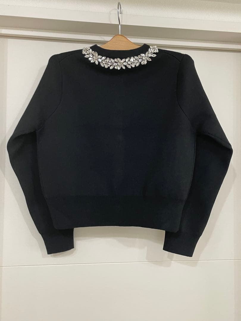 【TIARA】ビジューネックカーディガン