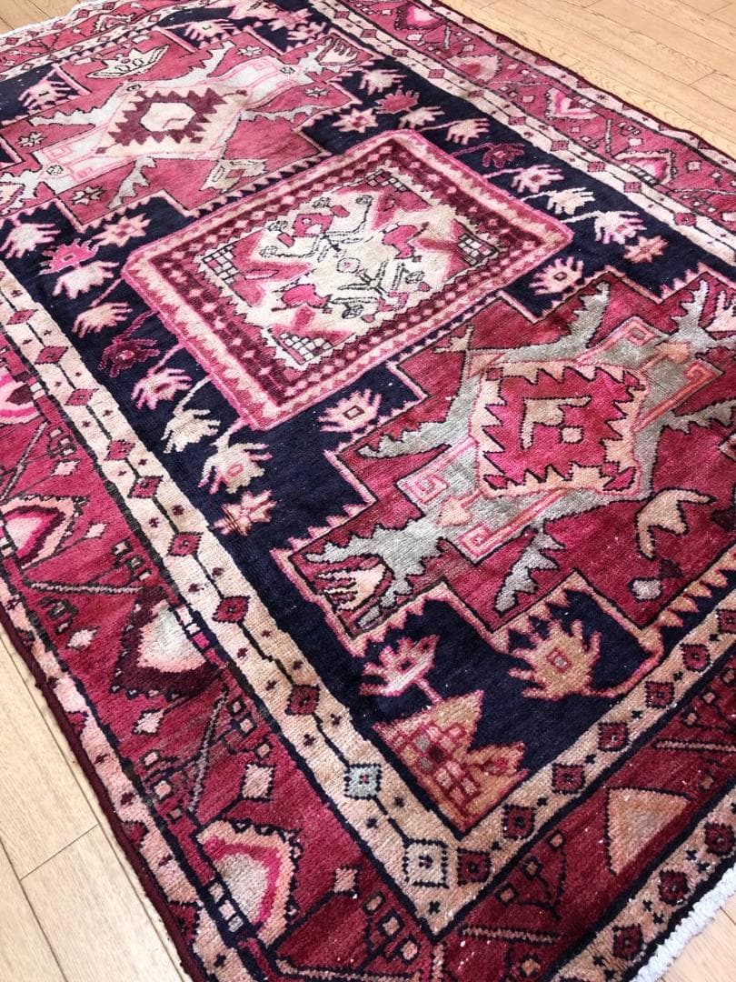 ペルシャ絨毯 ヴィンテージラグ 179×120cm 手織り オールドpersia