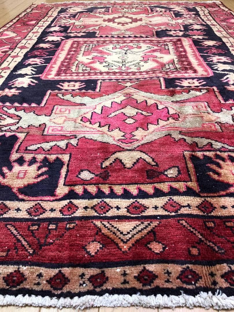 ペルシャ絨毯 ヴィンテージラグ 179×120cm 手織り オールドpersia