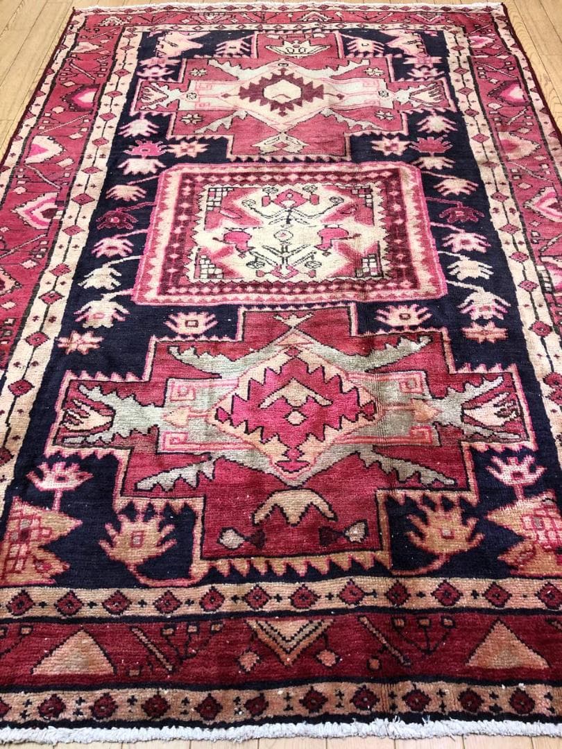 ペルシャ絨毯 ヴィンテージラグ 179×120cm 手織り オールドpersia