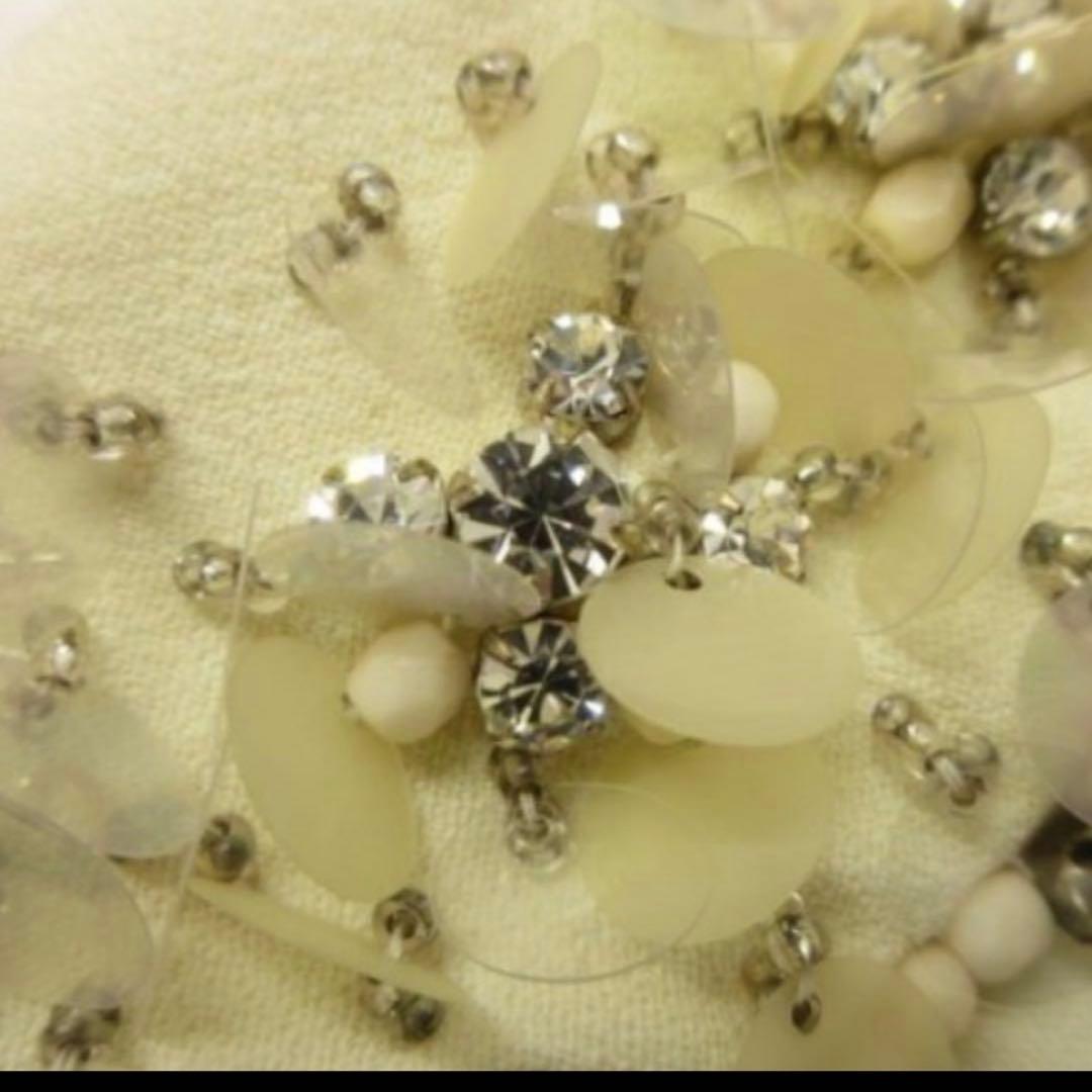 ミュウミュウ/ワンピース/花ビジュー装飾襟/ウエストリボン/パーティ