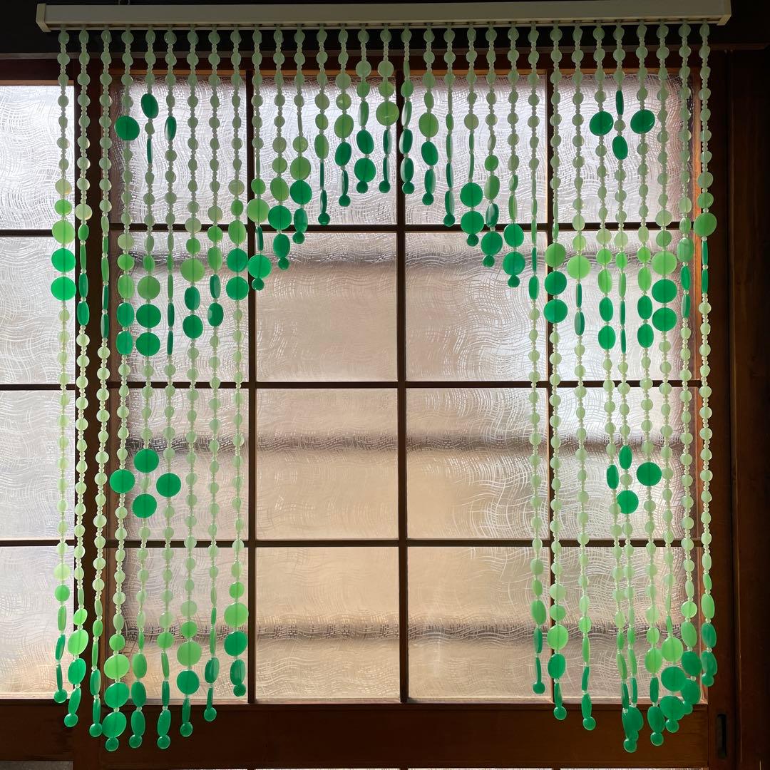 昭和　レトロ　ポップ　珠 のれん　暖簾　プラ