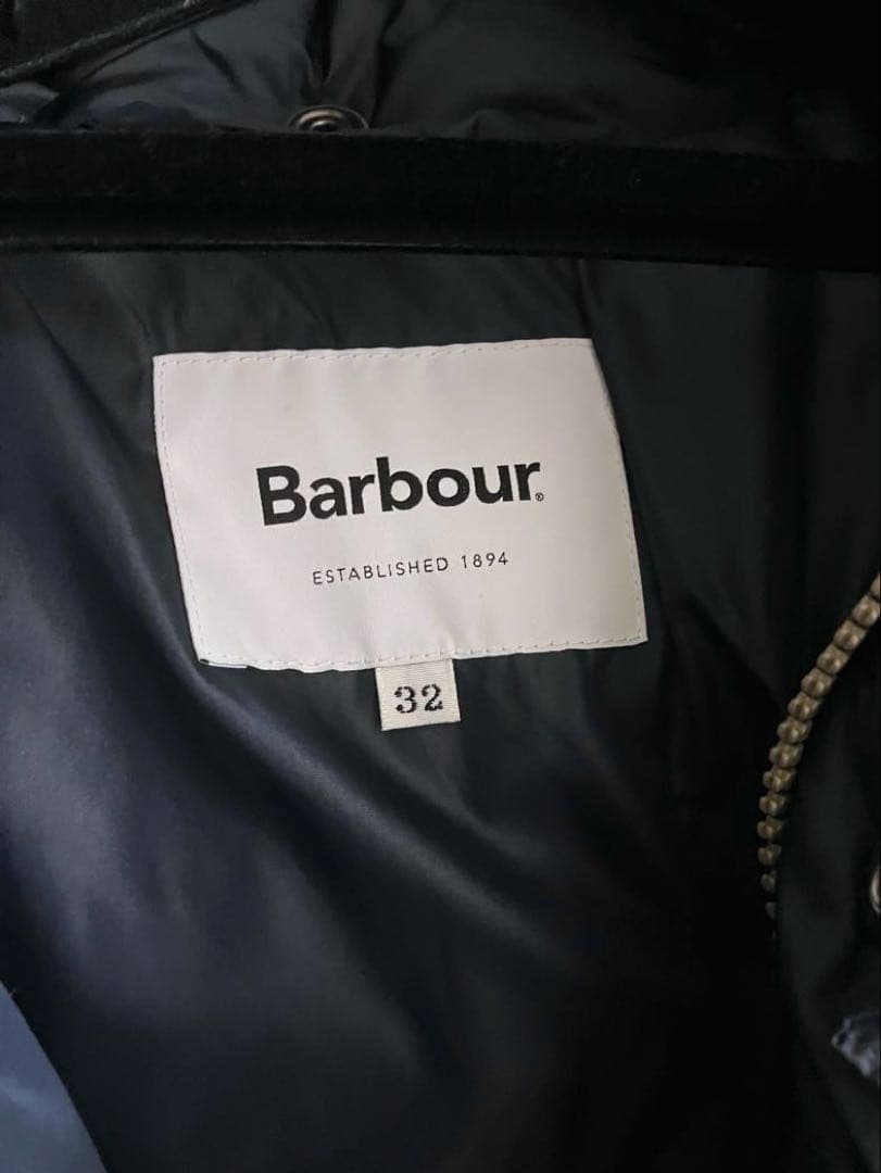 【Barbour】NAVY Hooded Bedale down Jacket