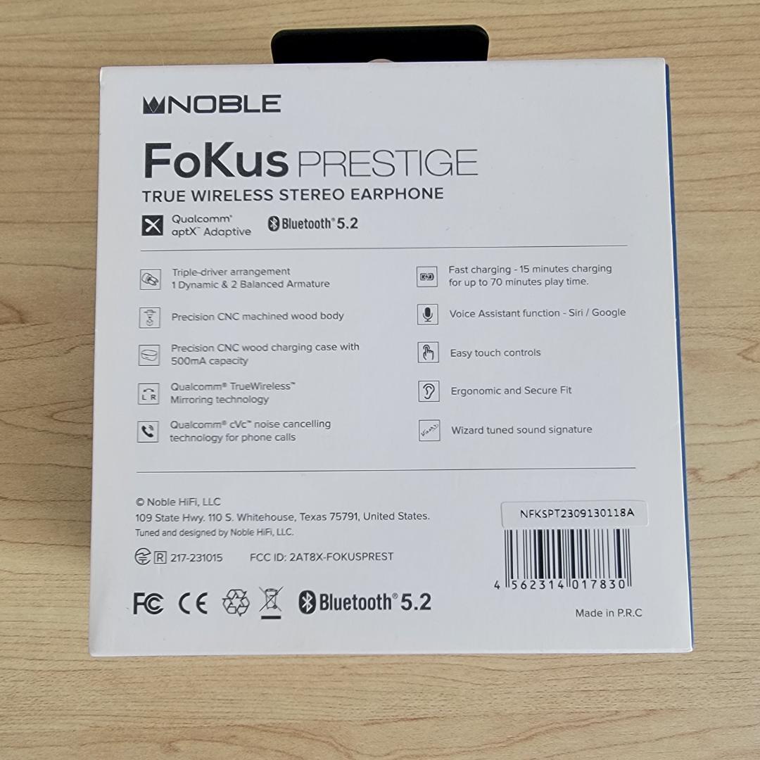 【ほぼ新品】Noble Audio FoKus Prestige