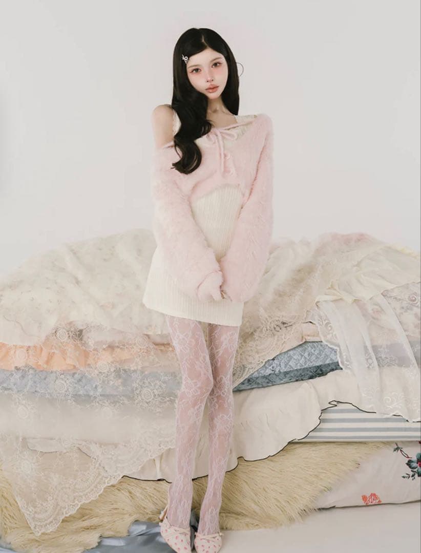 ケーブルニットソーセットミニワンピース　完売品　Darich