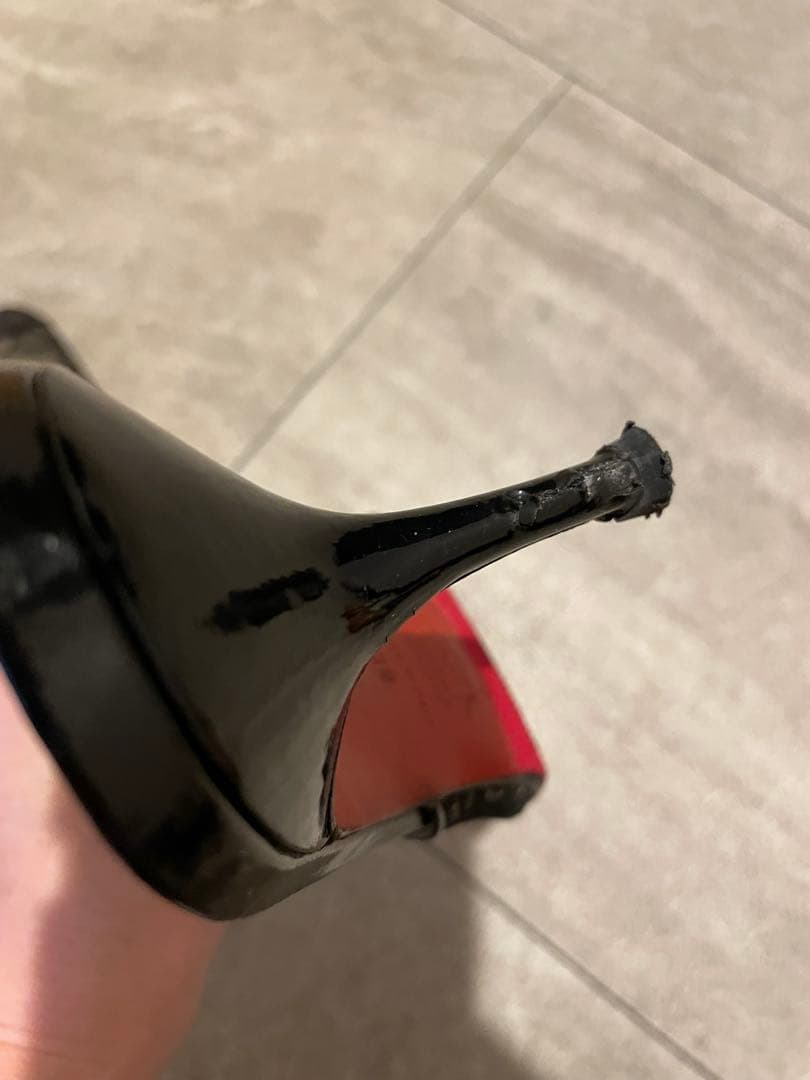 Christian Louboutin ブラック レース ミュール　38