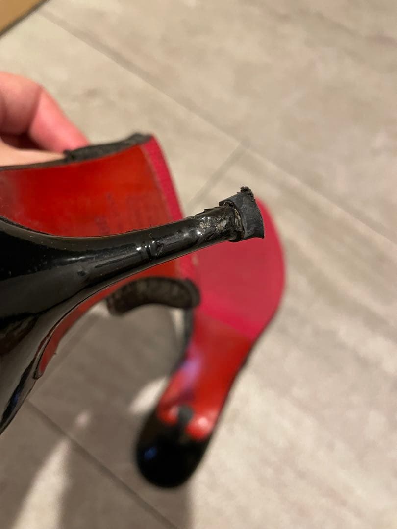 Christian Louboutin ブラック レース ミュール　38