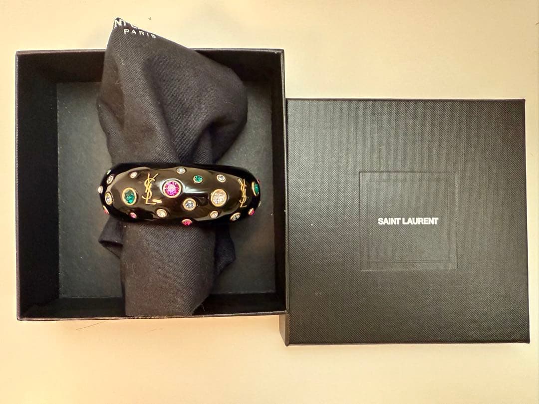 SAINT LAURENT ブラック バングル