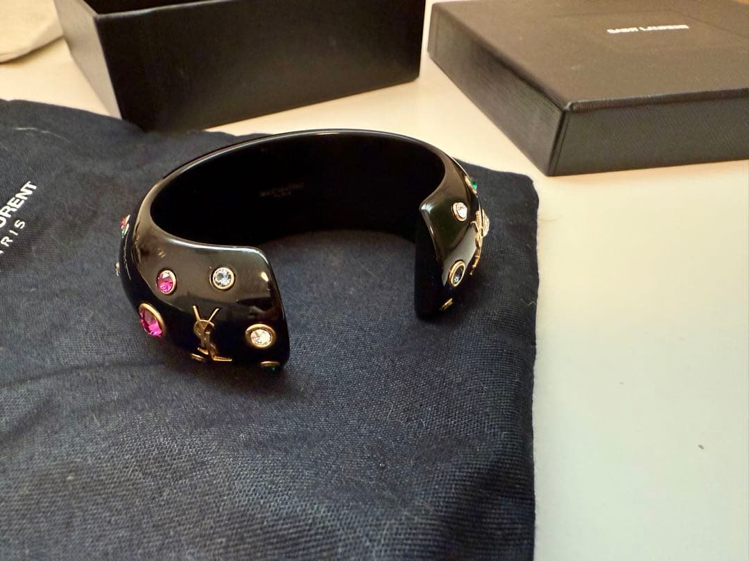 SAINT LAURENT ブラック バングル