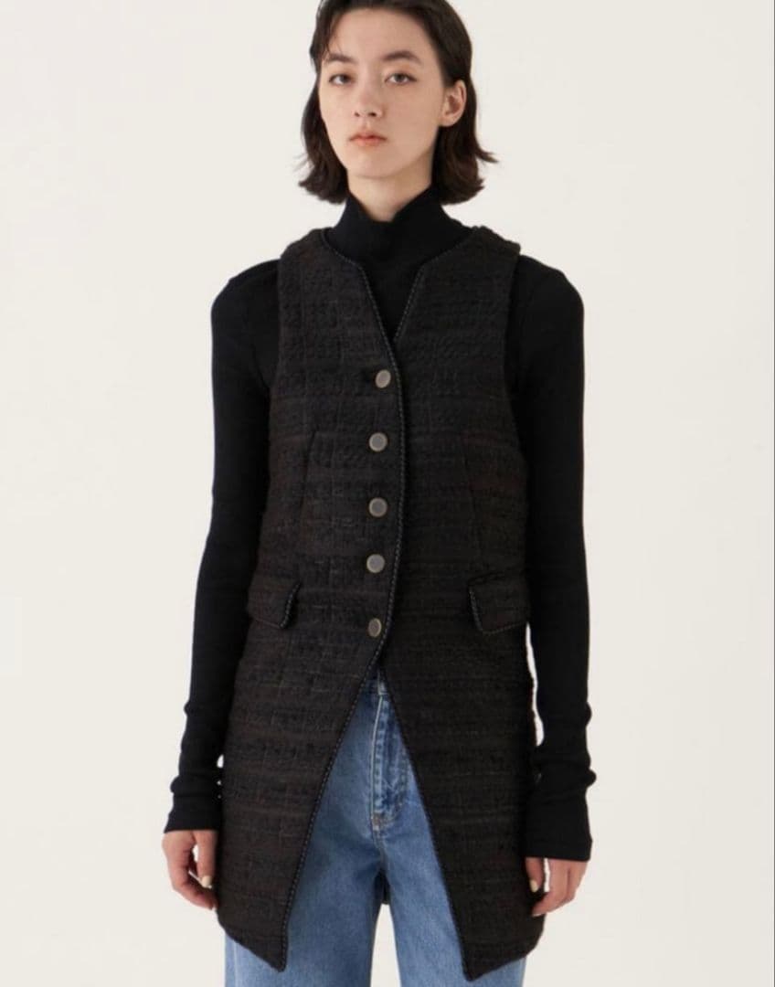 DES PRES　シックツイードミドルジレ