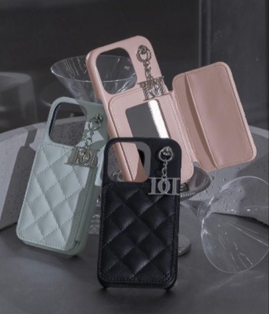 Darich キルティングミラー-DDチャームiPhoneケース