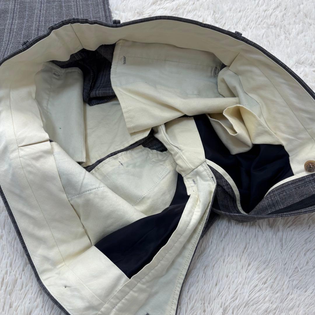 美品✨Paul Stuart スーツ グレー グレンチェック総裏 裏地柄