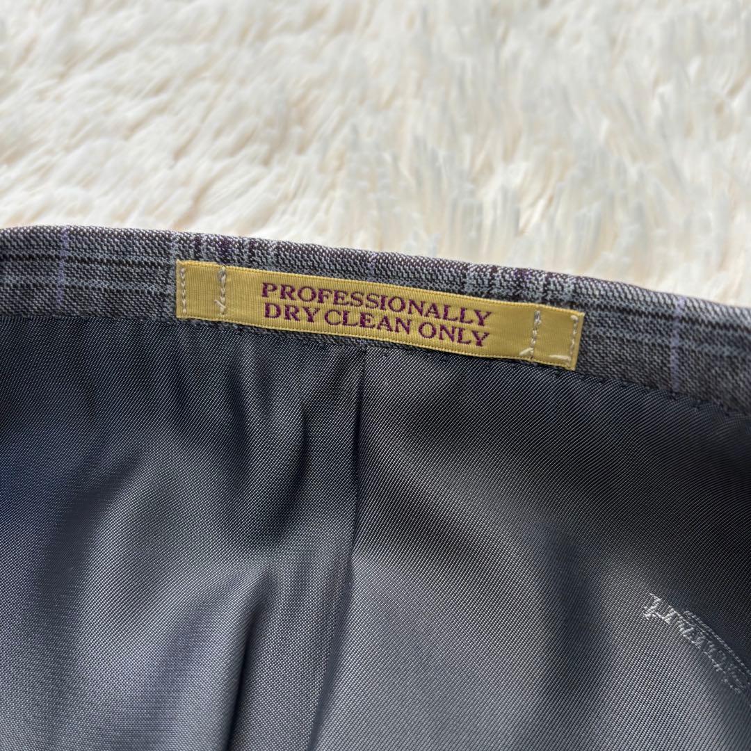 美品✨Paul Stuart スーツ グレー グレンチェック総裏 裏地柄
