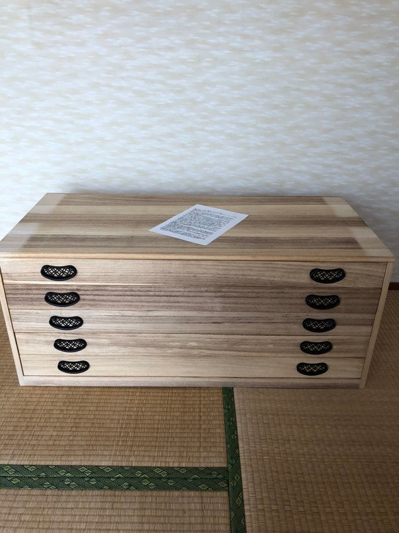 着物　5段　桐ダンス　桐箪笥　着物タンス