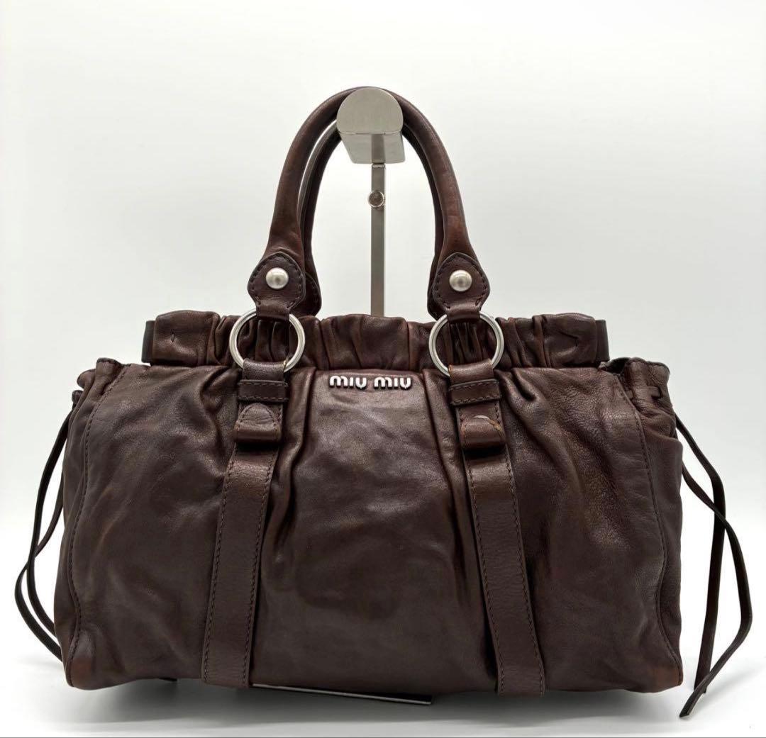 バッグ archives miumiu Vitello Lux bag 2way