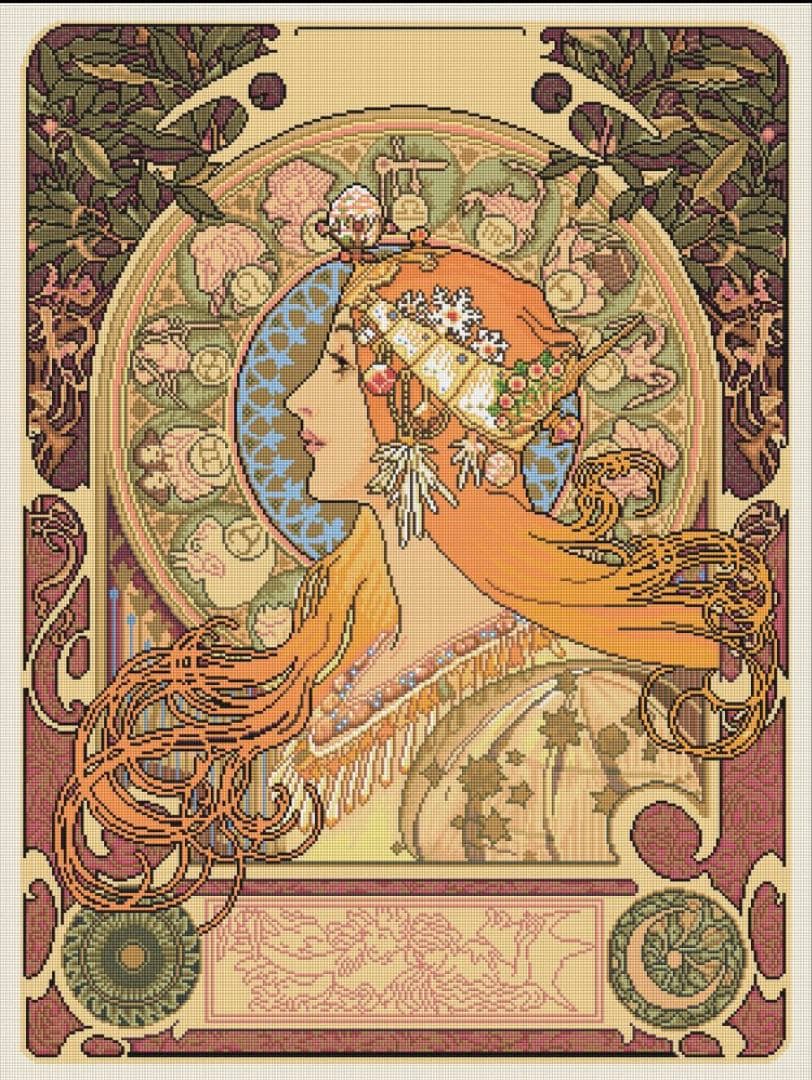 【匿名配送】ダイヤモンドアートクラブ（ DAC）ダイヤモンドアート　ミュシャ