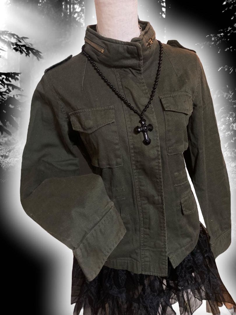 00s当時物ミリタリーy2k平成ギャルカーキフェアリーグランジロックNANA古着