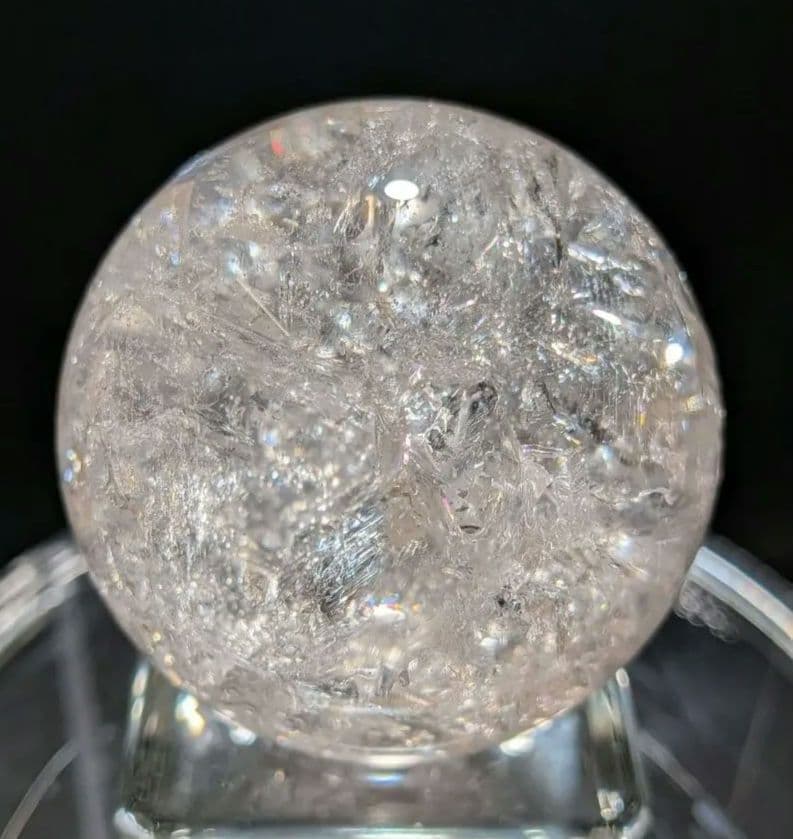 【高品質】天然石ピンクアゼツライト①スフィア4.1cm　丸玉　置物　新入荷❣️