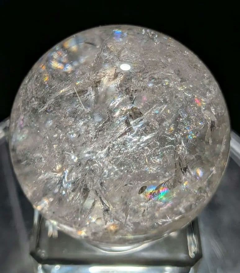 【高品質】天然石ピンクアゼツライト①スフィア4.1cm　丸玉　置物　新入荷❣️