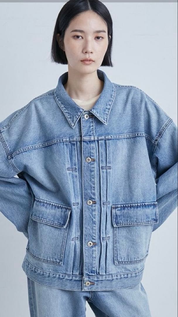 MIESROHE（ミースロエ）オーバーサイズデニムカバーオール　ライトブルー　1