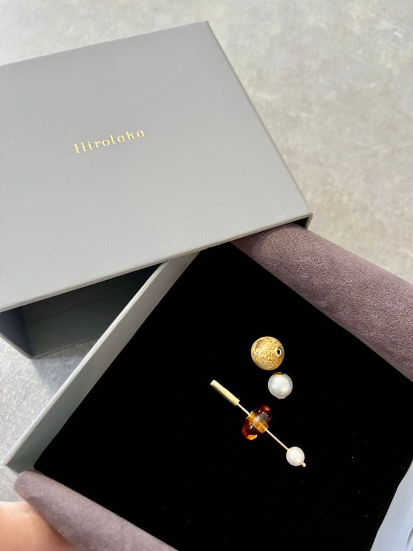 Hirotaka Mini SPEAR ピアス / アンバー