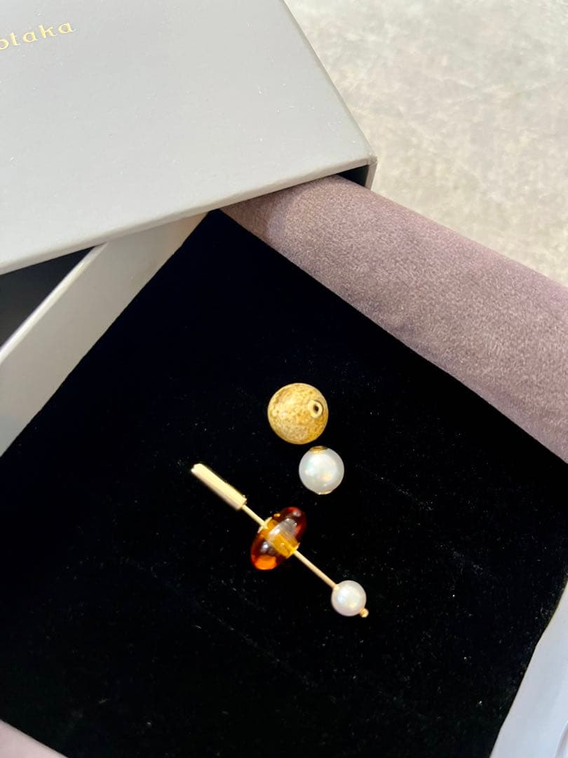Hirotaka Mini SPEAR ピアス / アンバー