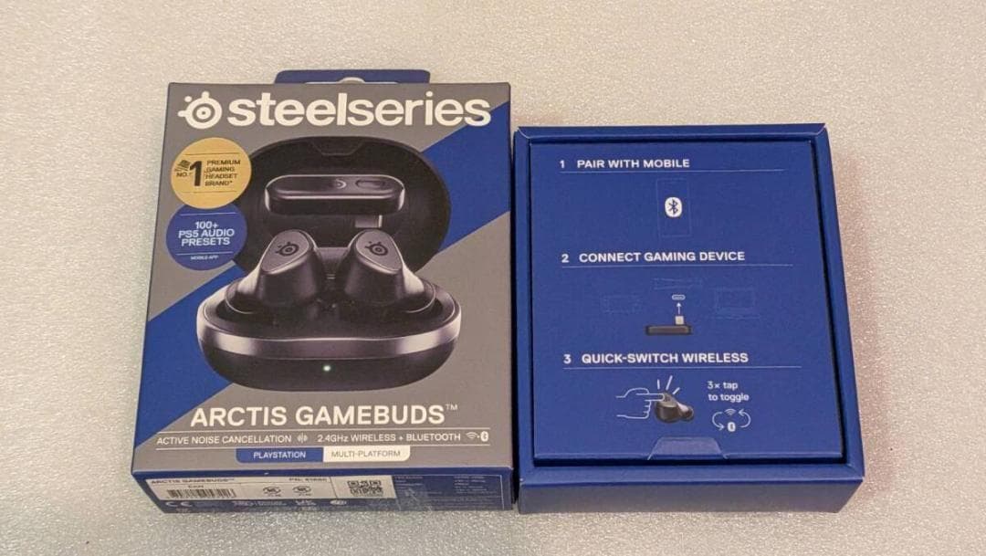 未使用 ブラック スティールシリーズ ARCTIS GAMEBUDS 黒