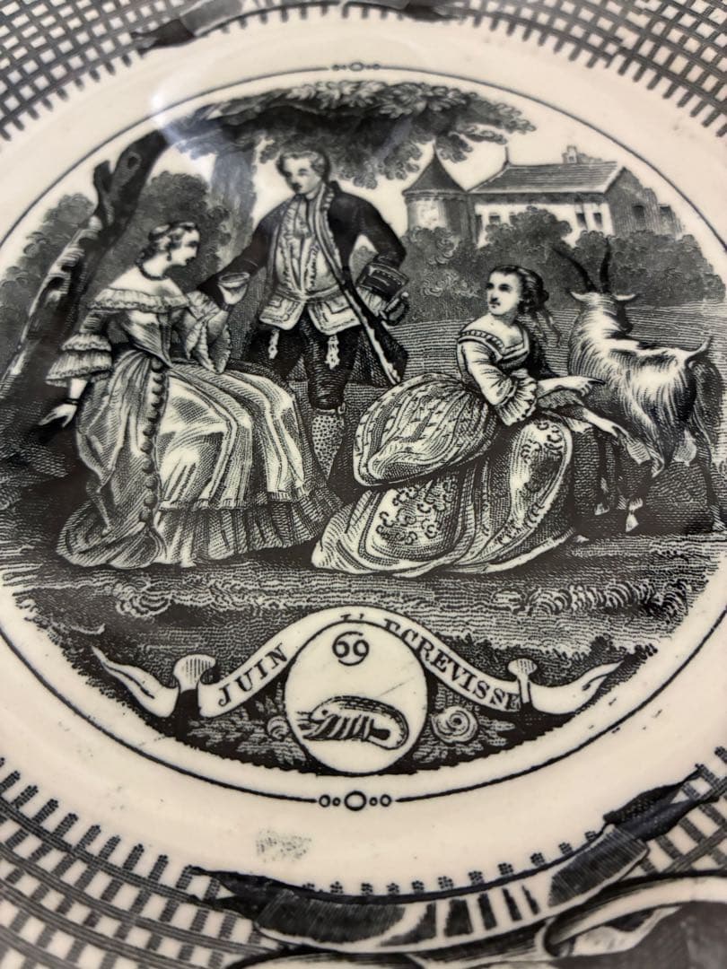 フランス アンティーク Vieillard & Johnston ボルドー窯