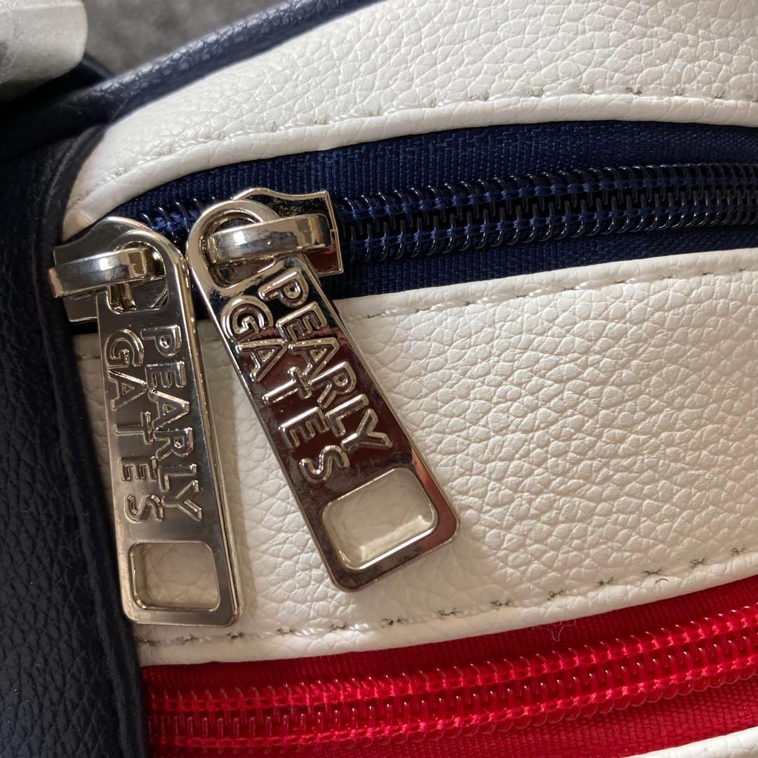 PEARLY GATES ダブルジッパーポーチ ゴルフ収納バッグ