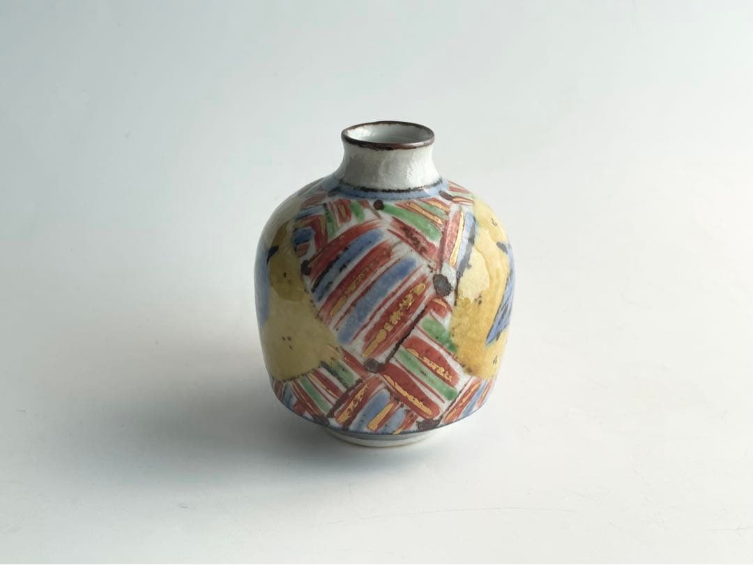 陶芸家　前田正博　色絵　金彩　ふくろう　酒器揃　徳利　ぐい呑　セット　酒器　酒杯