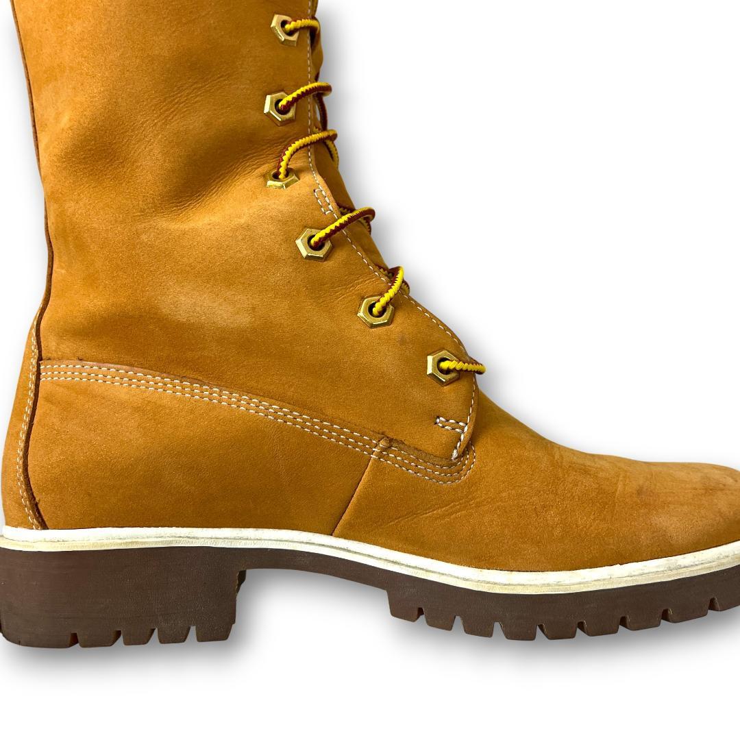 ティンバーランド 23.5cm ロングブーツ レースアップ イエローブーツ