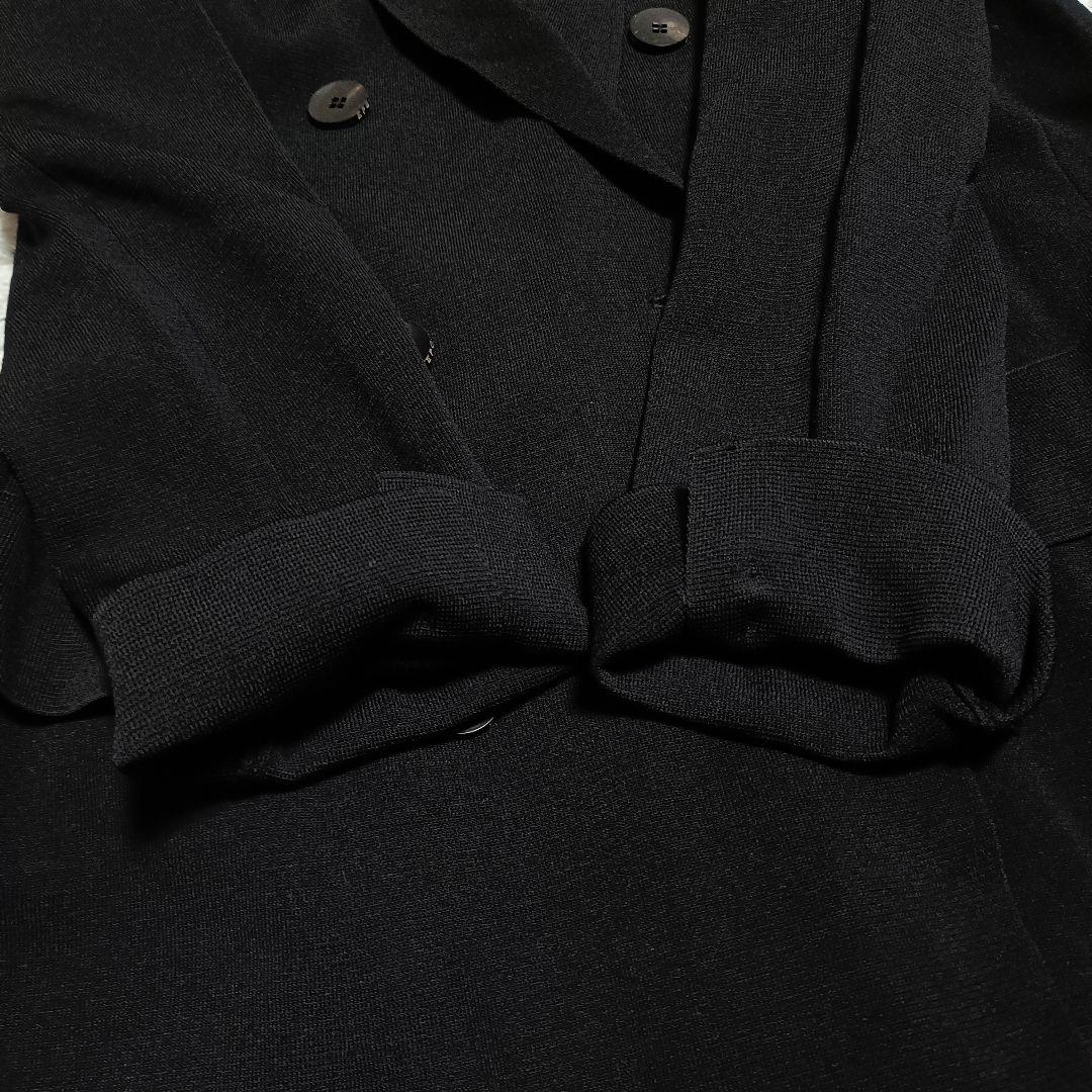 EPOCA エポカ テーラードジャケット ダブルブレスト ストレッチ✨️L 黒