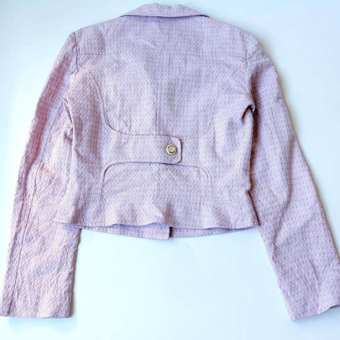 ドルチェ&ガッバーナ　リネン混　ジャケット　ショート丈　サマーツイード　M