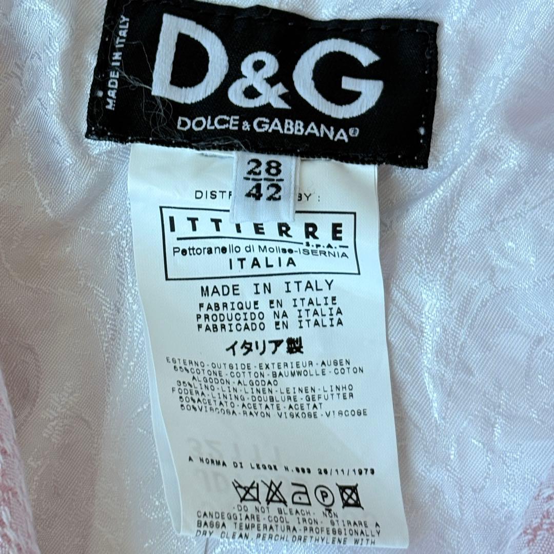 ドルチェ&ガッバーナ　リネン混　ジャケット　ショート丈　サマーツイード　M