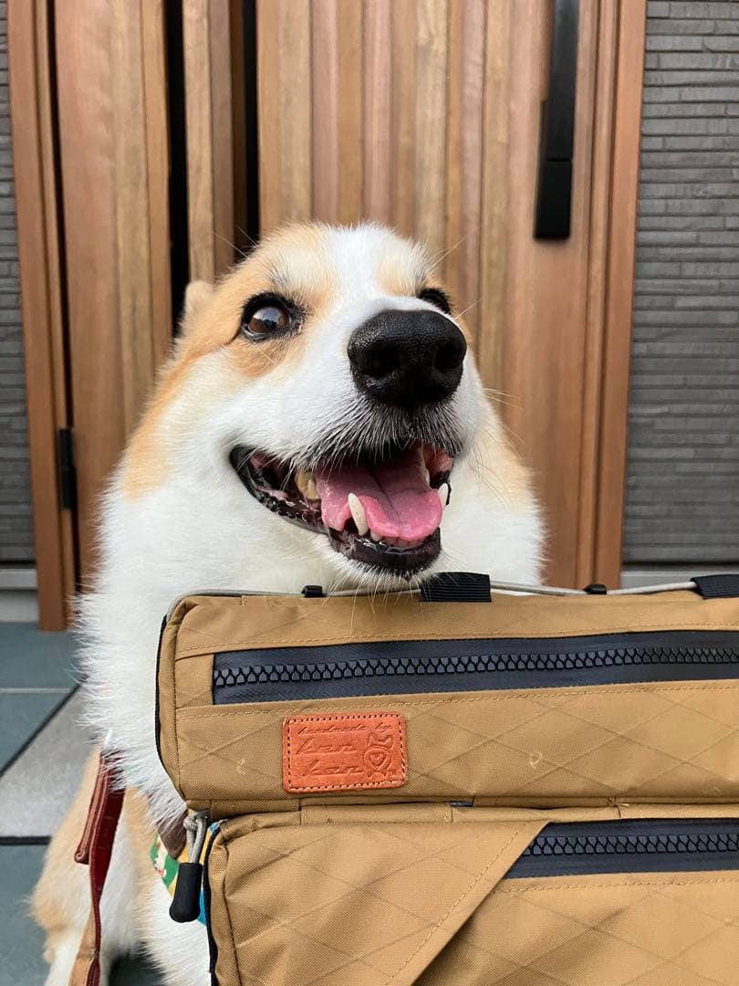 ハンドメイド　上下分割フルフレームバッグ　X-PAC Cブラウン　フレーム49