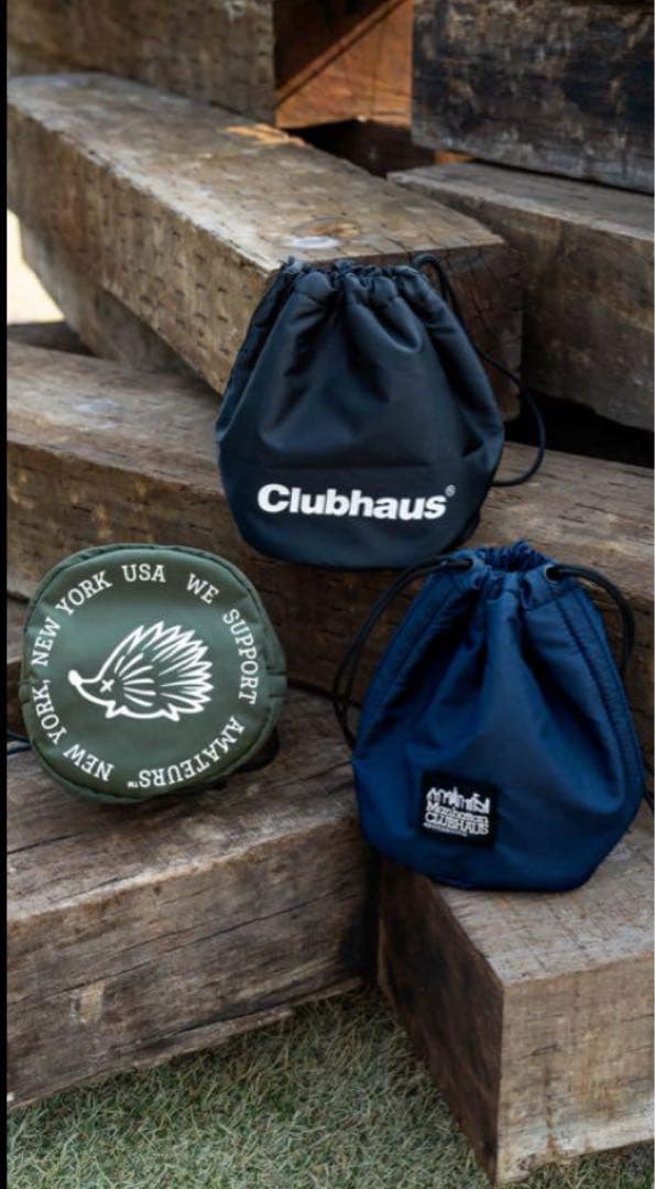 Manhattan Portage x Clubhaus 巾着 ブラック