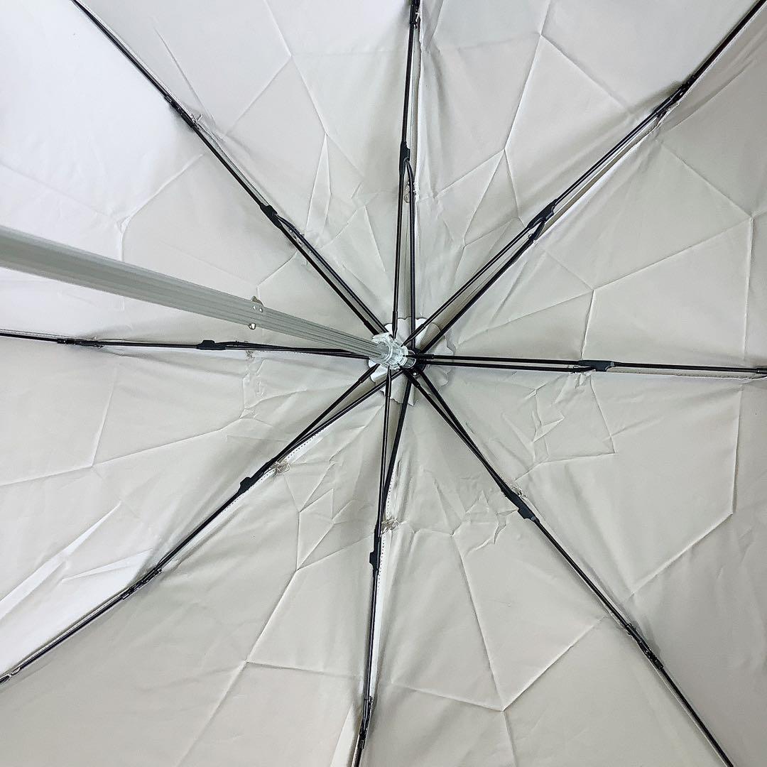 新品★フルラ★FURLAオーガンジーチェーン刺繍晴雨兼用2段折りたたみ傘★グレー