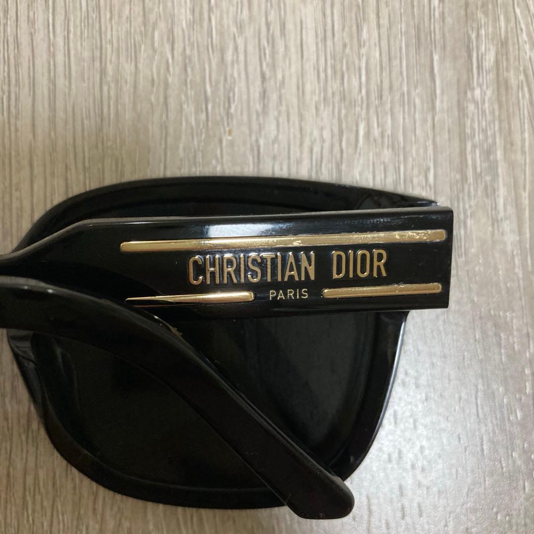 CHRISTIAN DIOR ブラック スクエア サングラス