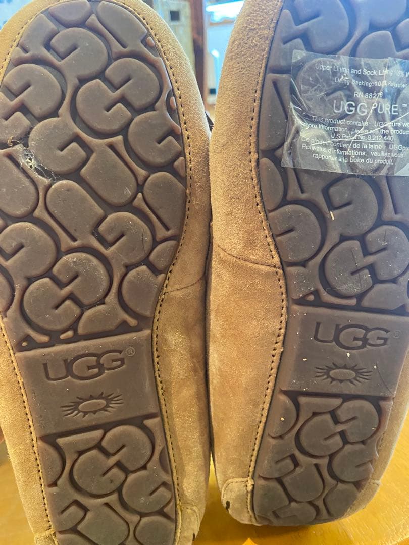 UGG アグ　ベージュ スウェード モカシン