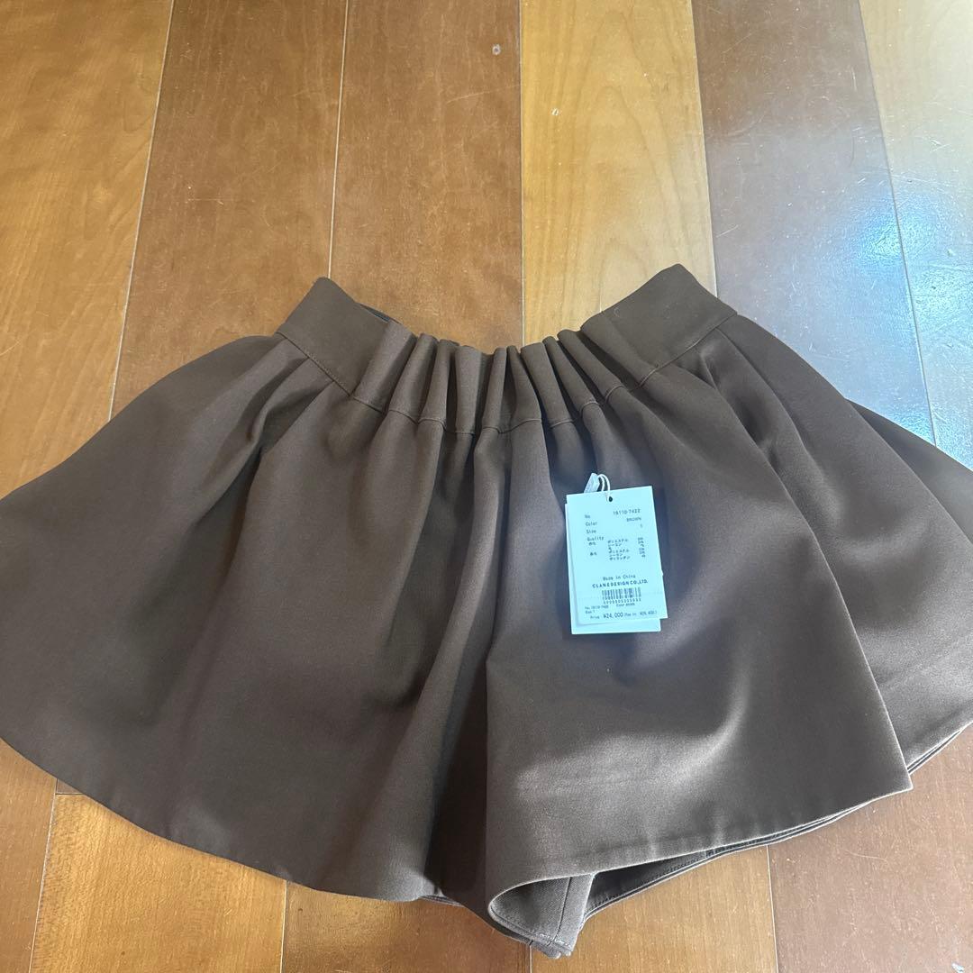 パンツ clane LOW WAIST TUCK SHORT PANTS