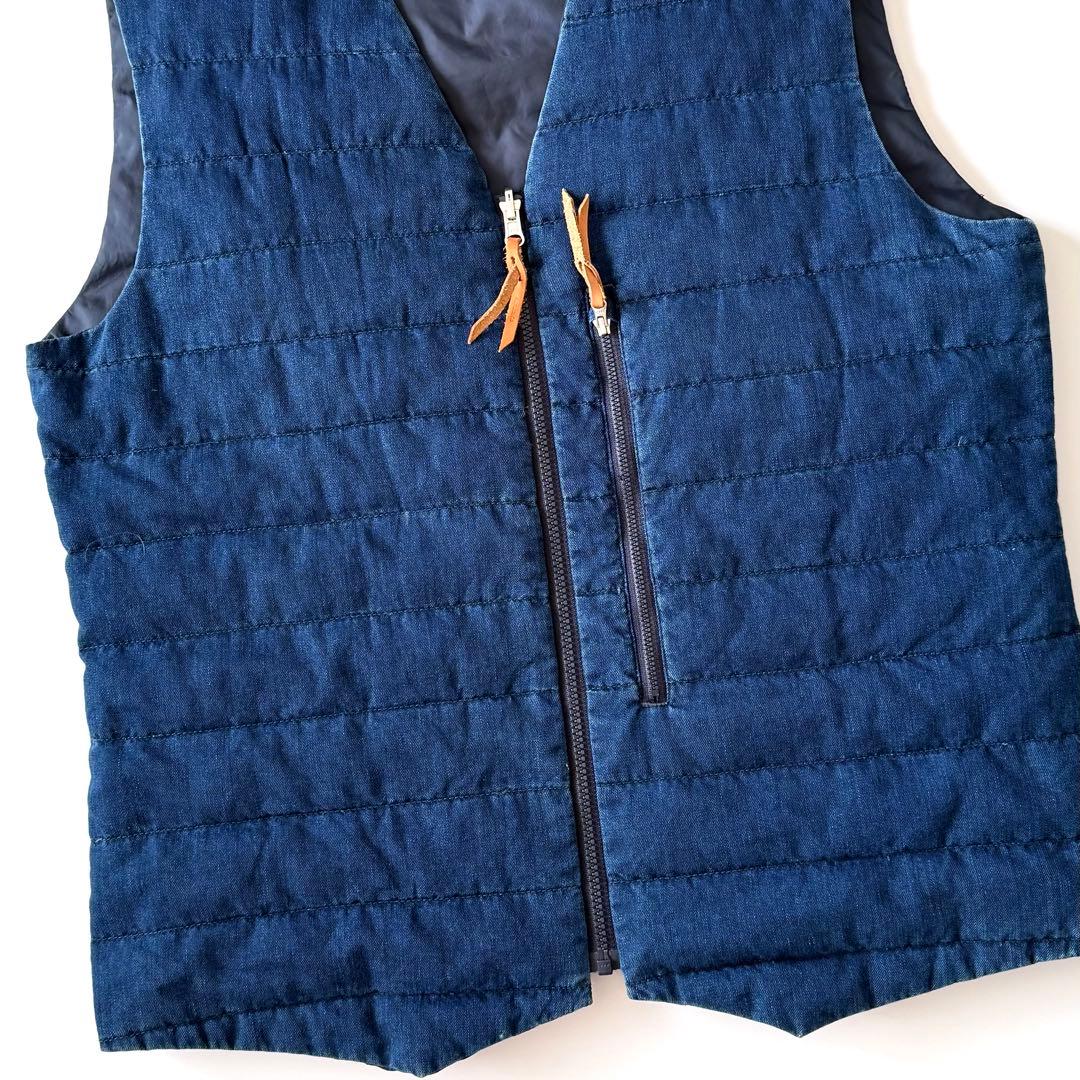 nanamica ナナミカ ダウンベスト インディゴ デニム リバーシブル 中綿