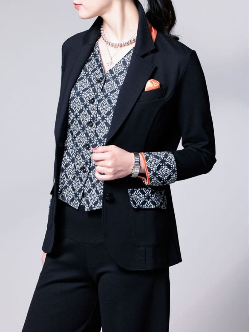 タグ付き 現行品 レジーナロマンティコ ダマスク柄使いジャケット 44