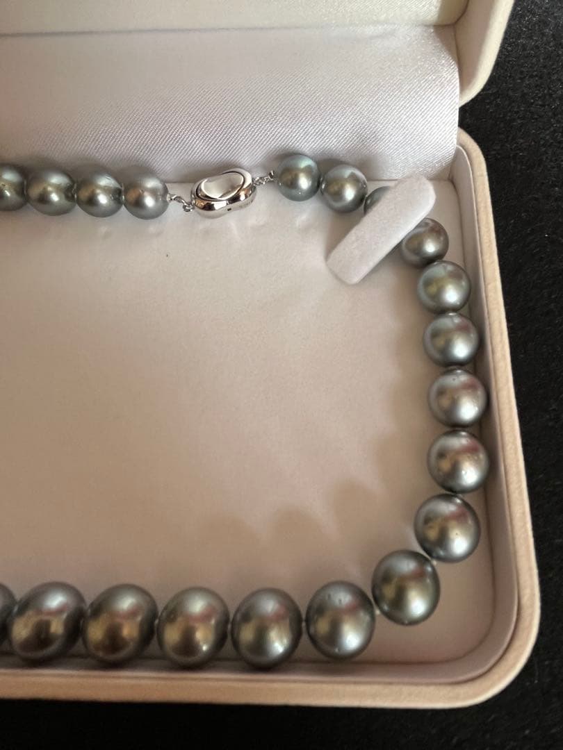 未使用　黒蝶真珠ネックレス　大粒　ショップチャンネル購入　保証書付ブラックパール