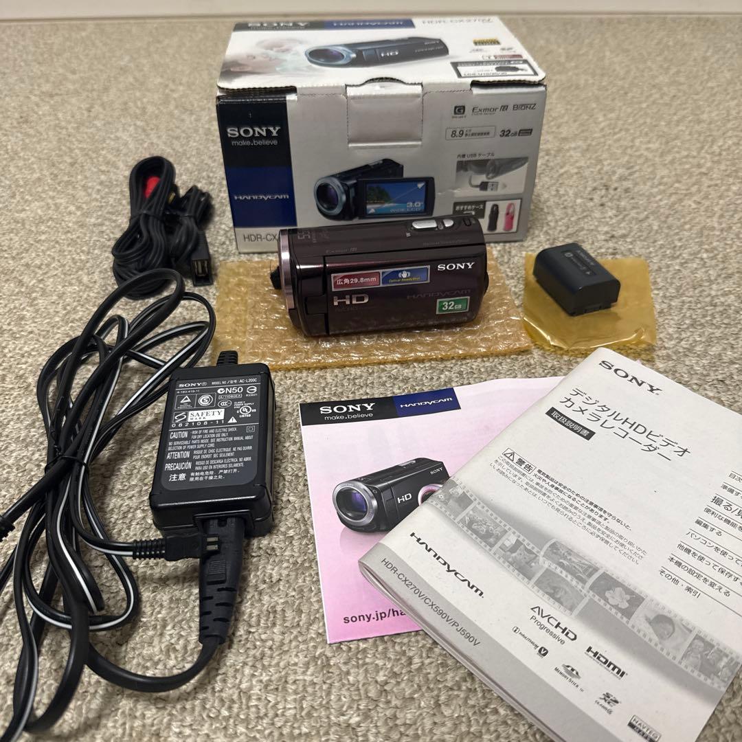 【動作確認ＯＫ】SONY　Handycam　HDR-CX270 ブラウン　箱あり