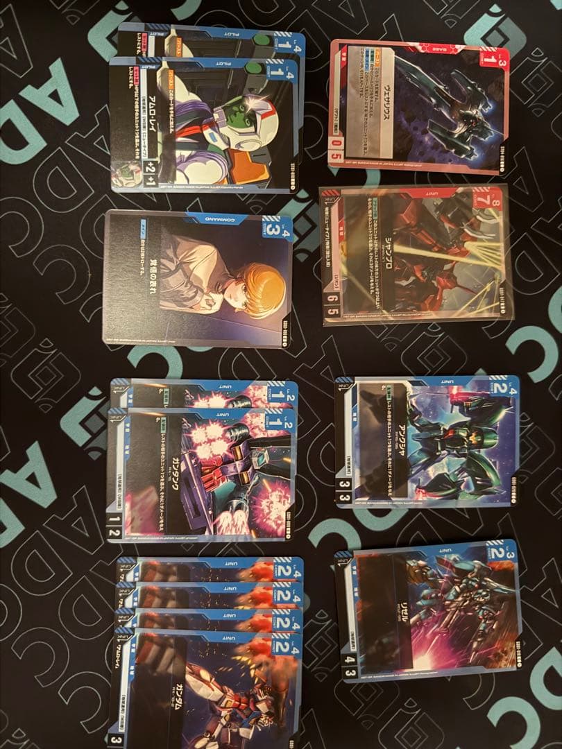 ガンダムカードゲーム 青赤ユニコーン 緑白ウィング デッキ 引退品まとめ売り