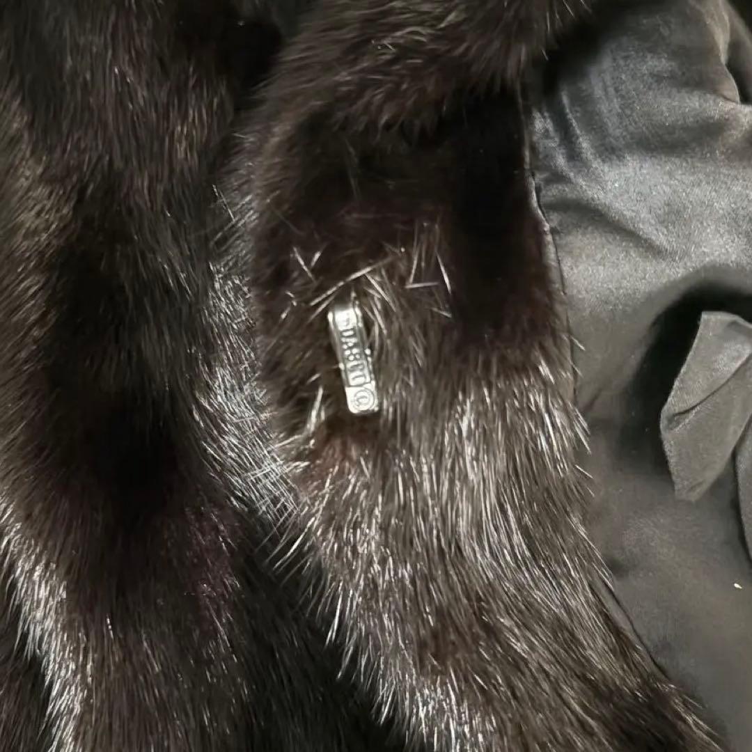 ツヤ◎ 高級ミンクSAGA MINK COAT ふわトロ　black サイズF